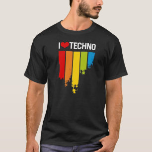 Ik hou van techno t-shirt