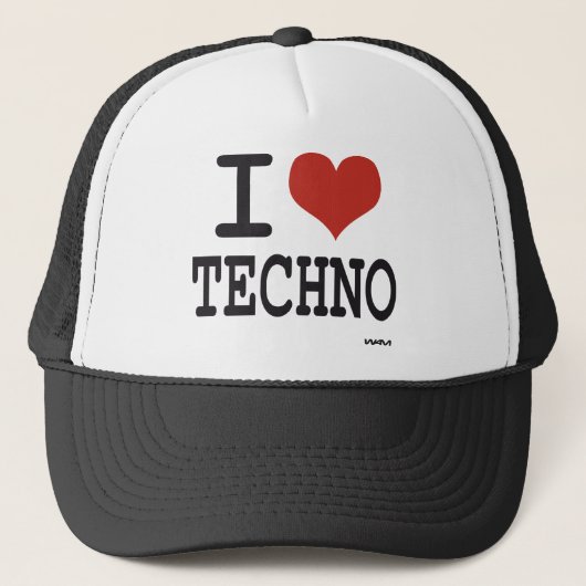 Ik hou van techno trucker pet (Voorkant)