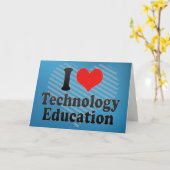 Ik hou van technologie-educatie kaart (Gele Bloem)