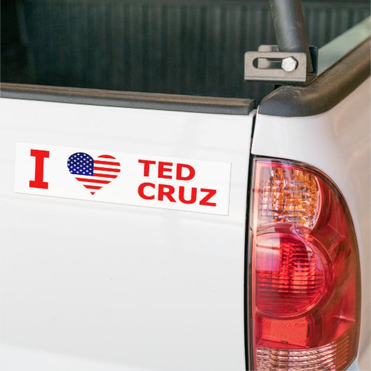 Ik hou van Ted Cruz Populair rood, wit en blauw Bumpersticker (Op Truck)