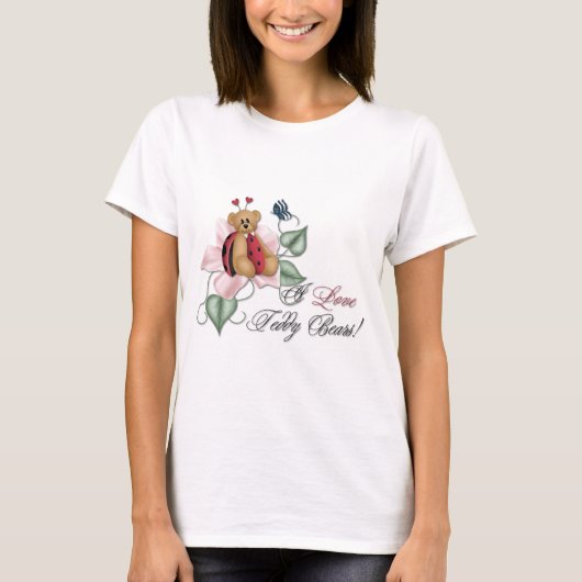 Ik hou van Teddy Bears Lady Bug Beer T-shirt (Voorkant)