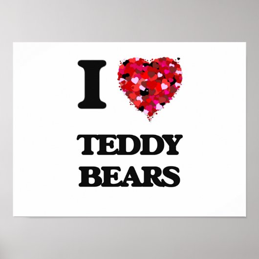 Ik hou van Teddy Bears Poster (Voorkant)