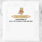 Ik hou van Teddy Bears Rechthoekige Sticker (Tas)