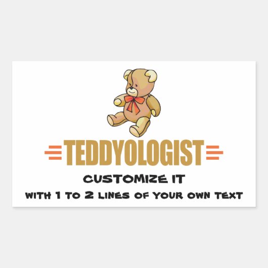 Ik hou van Teddy Bears Rechthoekige Sticker (Voorkant)