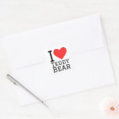 Ik hou van Teddy beer Vierkante Sticker (Envelop)