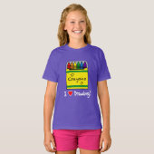 Ik hou van Tekenen met Crayons T-shirt (Voorkant volledig)
