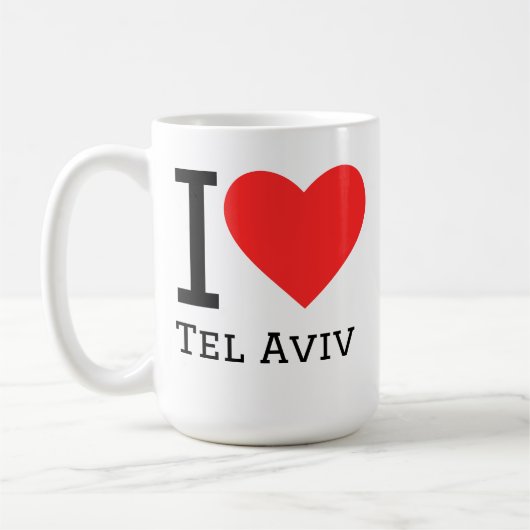 Ik hou van Tel Aviv Koffiemok (Links)