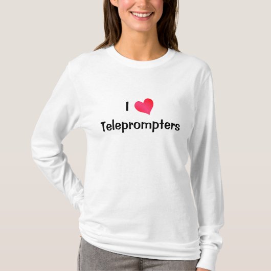 Ik hou van teleprompters t-shirt (Voorkant)