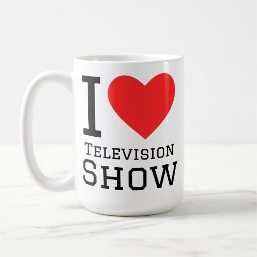 Ik hou van televisieprogramma koffiemok (Links)