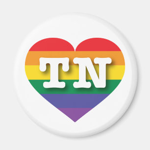 Ik hou van Tennessee Gay Pride Rainbow Heart Magneet