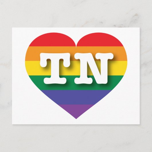 Ik hou van Tennessee Rainbow Heart Briefkaart (Voorkant)