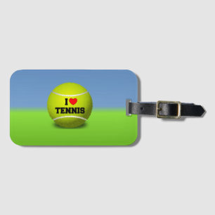 Ik hou van tennis bagagelabel