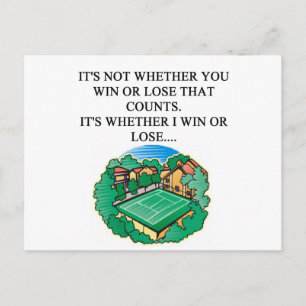 ik hou van tennis briefkaart