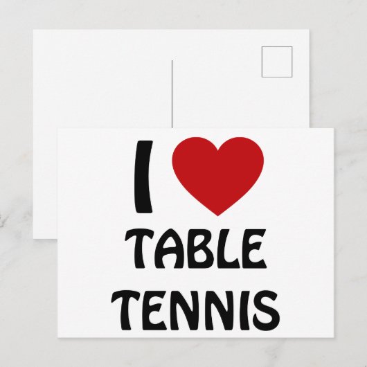 Ik hou van Tennis Briefkaart (Voorkant / Achterkant)