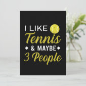ik hou van tennis en misschien 3 mensen tennis save the date (Staand voorkant)