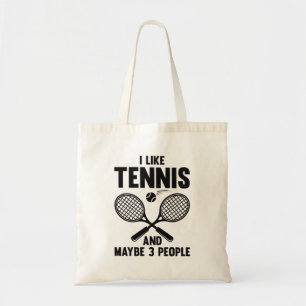 Ik hou van Tennis en misschien 3 mensen Tote Bag