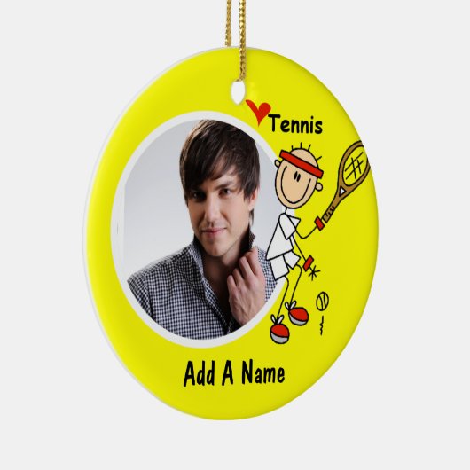 Ik hou van tennis foto Keepsake Ornament (Rechts)