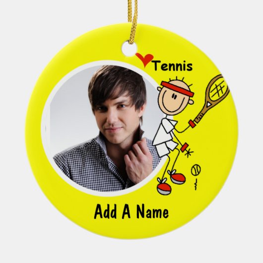 Ik hou van tennis foto Keepsake Ornament (Voorkant)