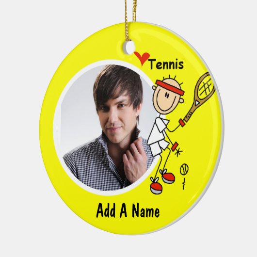 Ik hou van tennis foto Keepsake Ornament (Links)