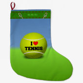 Ik hou van tennis grote kerstsok (Voorkant)