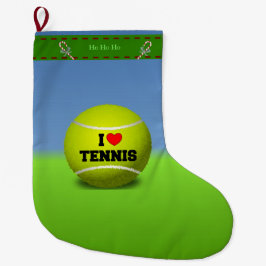 Ik hou van tennis grote kerstsok