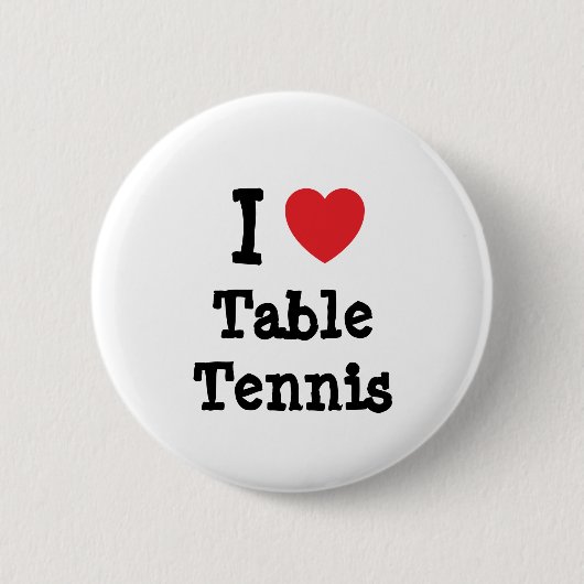 Ik hou van Tennis-hart op maat Ronde Button 5,7 Cm (Voorkant)