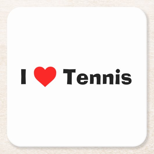 Ik hou van Tennis Kartonnen Onderzetters (Voorkant)