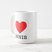 Ik hou van tennis koffiemok (Voorkant links)