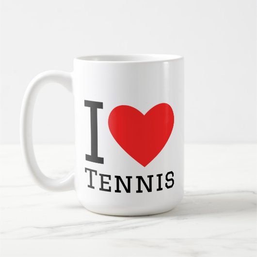 Ik hou van tennis koffiemok (Links)