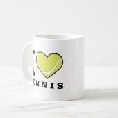 Ik hou van tennis koffiemok (Voorkant links)