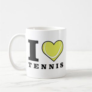 Ik hou van tennis koffiemok