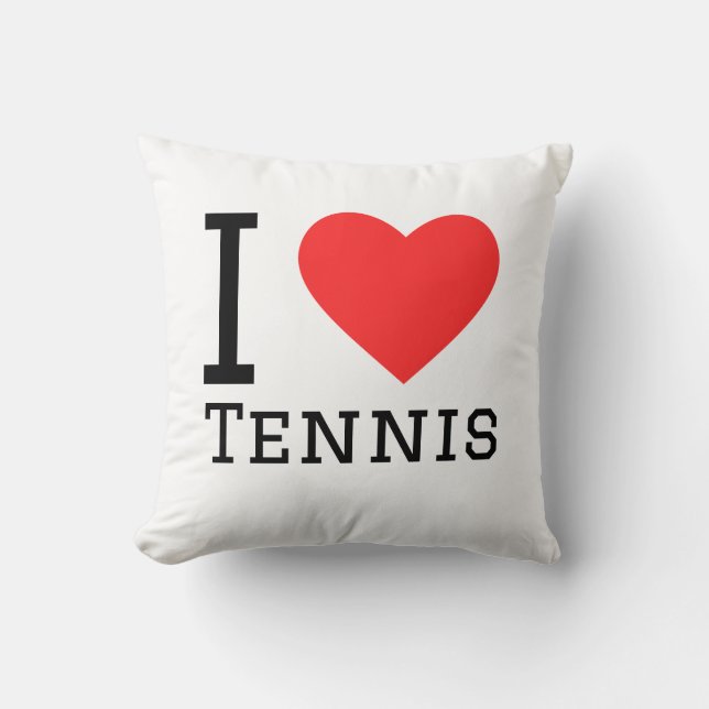 Ik hou van tennis kussen (Voorkant)