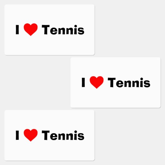 Ik hou van Tennis Labels (Groep)