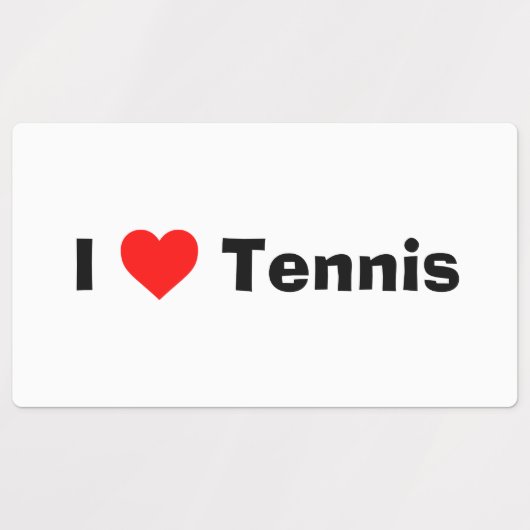 Ik hou van Tennis Labels (Design 1)