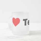 Ik hou van Tennis Matglas Koffiemok (Voorkant links)