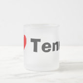 Ik hou van Tennis Matglas Koffiemok (Center)