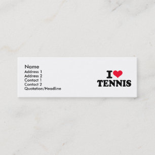 Ik hou van Tennis Mini Visitekaartje