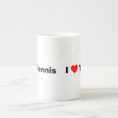 Ik hou van Tennis Porselein Kop (Voorkant)