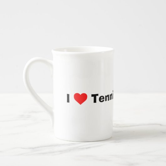 Ik hou van Tennis Porselein Kop (Links)