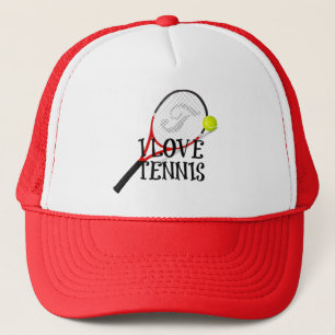 Ik hou van tennis - racket en bal trucker pet