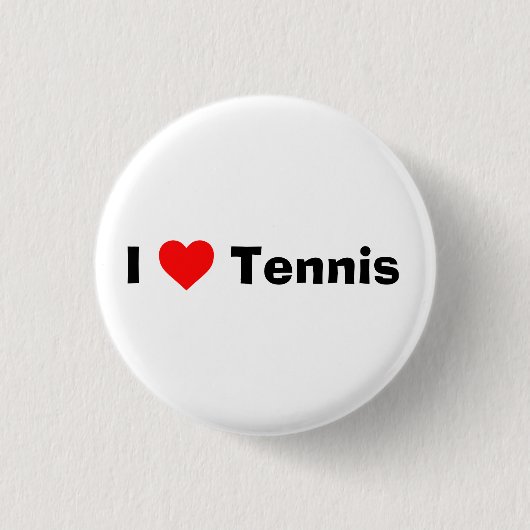 Ik hou van Tennis Ronde Button 3,2 Cm (Voorkant)