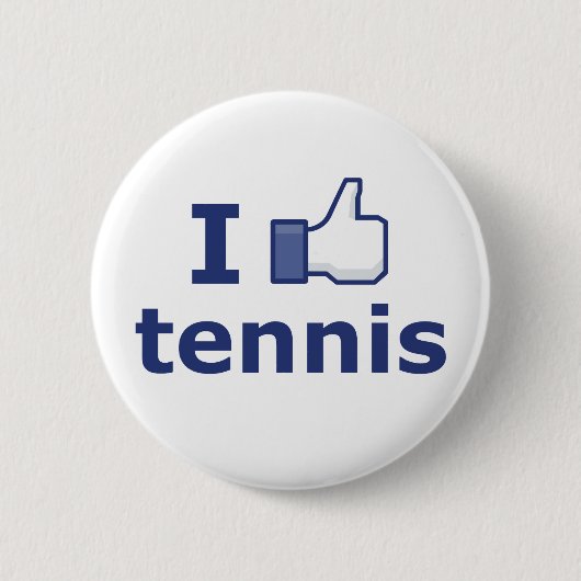 Ik hou van Tennis Ronde Button 5,7 Cm (Voorkant)