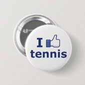 Ik hou van Tennis Ronde Button 5,7 Cm (Voorkant /achterkant)