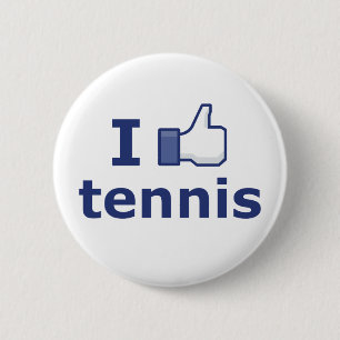 Ik hou van Tennis Ronde Button 5,7 Cm