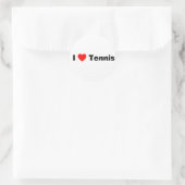 Ik hou van Tennis Ronde Sticker (Tas)