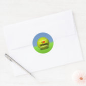 Ik Hou Van Tennis Ronde Sticker (Envelop)