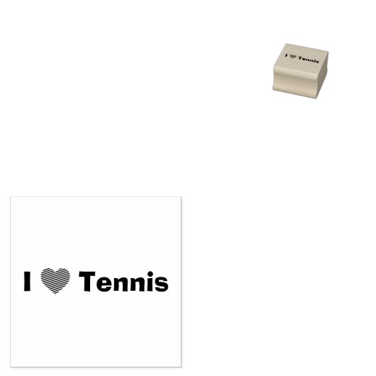 Ik hou van Tennis Rubberstempel (Gestempeld)