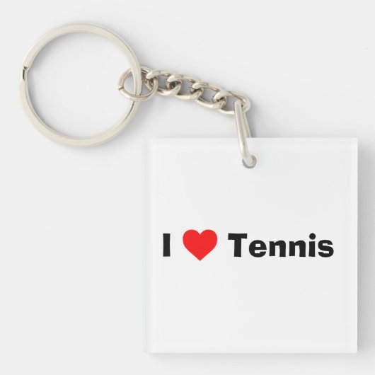 Ik hou van Tennis Sleutelhanger (voorkant)