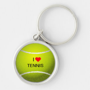Ik hou van Tennis sleutelhanger