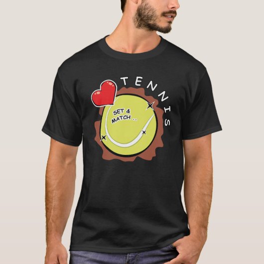 Ik hou van tennis t-shirt (Voorkant)